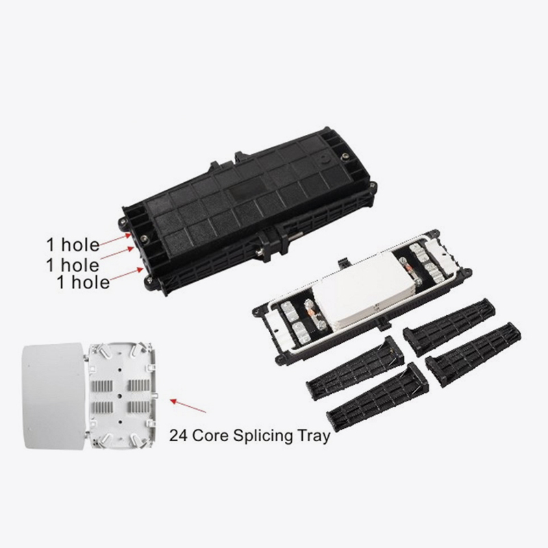 T6-001 96 Core Fiber Optic Splice lukning