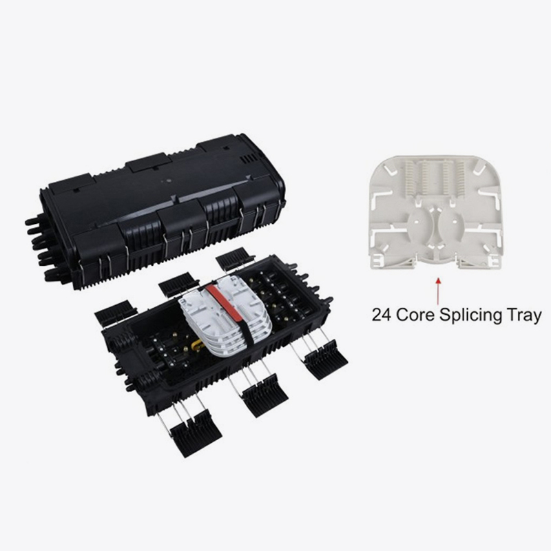 T6-018 96 Core Fiber Optic Splice lukning