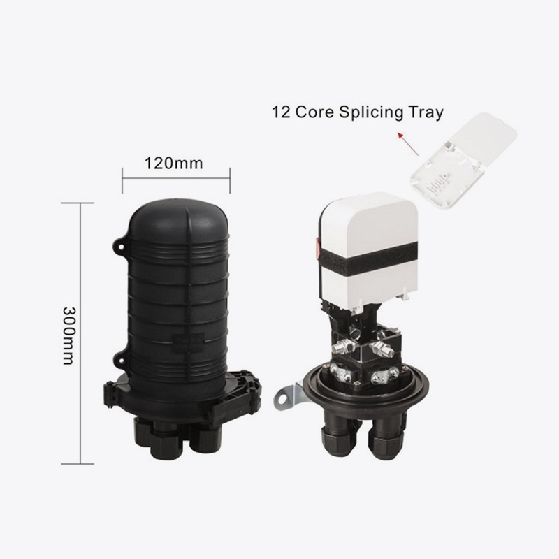 T6-105m 48 Core Fiber Optic Splice lukning