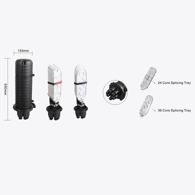 T6-106M 96 Core/144 Core Fiber Optic Splice lukning